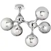 Ideallux Ideal Lux plafonnier Nodi, chrome, verre, à 5 lampes