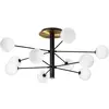 Ideallux Ideal Lux Cosmopolitan noir/laiton 10fl Ø 124