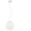 Ideal Lux Mapa Bianco - Plafonnier Globe Moyen À 1 Ampoule Blanc, E27