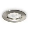Ideallux Plafonnier encastré Jazz, rond, GU10, nickel