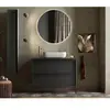 STEEL Ensemble Meuble salle de bain L 92 + vasque + 2 Tiroirs - Colo...