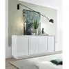 3S. x Home Buffet 4 portes ICE laqué blanc brillant