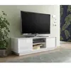 Lc Spa 3S. x Home Meuble TV 2 portes ICE laqué blanc brillant