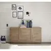 CALICOSY Buffet 3 portes - L182 cm - 182 cm X 44 cm X 90 cm - JUPITER Chêne Artisan