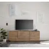 CALICOSY Meuble TV 2 tiroirs et 1 porte - L182 cm - 182 cm X 44 cm X 63 cm - JUPITER Chêne Artisan