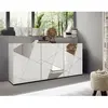 3S. x Home Buffet 3 portes VITTORIA blanc laqué avec sérigraphie