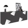 3S. x Home buffet 4 portes gris foncé