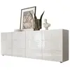 3S. x Home Buffet 4 portes MIRO laqué blanc brillant
