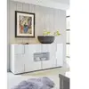 SUBLEEM Buffet 181cm 2 portes 2 tiroirs Altamura blanc laqué brillant