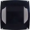 Paquet de 8 assiettes PLASTIQUE rigide Carré, NOIR 23 cm