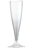 Flûte à champagne 14cl en plastique transparent - Lot de 20