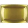 Assiette rectangle Or 29x18cm - Lot de 12