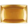 Sachet de 3 PLATS rectangle en plastique 34,5 x 23 cm, OR