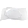 Paquet de 6 Assiettes plastique DESIGN vague 28cm, Transparent