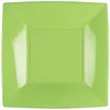Paquet de 8 Assiettes PLASTIQUE rigide 23 cm Carré, Vert