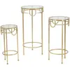 Mauro Ferretti - 3 Tables d'apoint Original dorées T.U