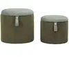 Pouf avec récipient vert lot de 2 pcs cm ø 38x38-32x28