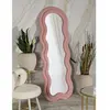 Miroir mural avec cadre en peluche rose cm 60x4x160 066136000R