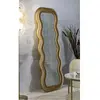 Miroir mural avec cadre en velours doré cm 60x6x160 06612100OR