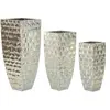 MAURO FERRETTI Porte-pot en métal argenté Ø 38,1x90,8-30,5x75,6-24,8 cm