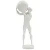 MAURO FERRETTI Homme en résine blanche 18x12,5x50 cm