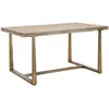 MAURO FERRETTI Table rectangulaire en bois et métal marron 150x90x78 cm