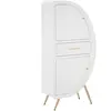 Mauro Ferretti Meuble 2 portes en bois blanc 60x32x133 cm