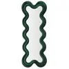 Miroir mural en velours vert 58x4x160 cm