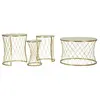 MAURO FERRETTI Set table basse et 3 tables d'appoints en métal noah doré