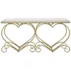 Mauro Ferretti - Banc Coeur blanc/doré - 51.5x105x37.5 cm T.U
