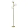 Lampadaire - GLAMY - 3 Lumières - Métal Doré - Verre Blanc - Design Contemporain