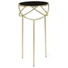Mauro Ferretti - Table d'appoint Ring noir/doré - D.40x80  cm T.U