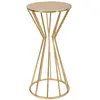 Mauro Ferretti Table ronde en métal doré Ø 38x80 cm