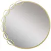 MAURO FERRETTI Miroir mural linéaire rond en métal doré 73,5x2x72 cm