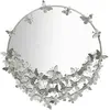 Mauro Ferretti - Miroir Papillons Rond argenté - 91x3x94 cm T.U