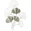 MAURO FERRETTI Panneau décoratif 3d en métal argenté avec feuilles 62x4x86 cm
