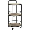 Mauro Ferretti - Chariot d'appoint Arex noir/marron - 40x41.5x82 cm OS