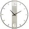 Horloge murale en métal argenté 61x4,5x63 cm