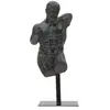 Buste sculpture homme en résine noire Ercole