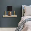 Tagère murale, étagère glam en métal doré et marbre blanc Marble