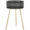 Mauro Ferretti - Table d'appoint Blacky doré/noir - D.40x65 cm T.U