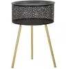 Mauro Ferretti - Table ronde Blacky noir/doré - D.35x50 cm T.U