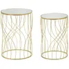 Mauro Ferretti - 2 Tables d'appoint Ligne dorées T.U