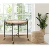 Mauro Ferretti - Table basse ronde Cebu noir/beige - 70.5x65x57 cm T.U