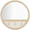 MAURO FERRETTI Miroir mural rond en bois marron ø 50x5 cm