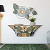 MAURO FERRETTI Console suspendue en métal multicolore avec fleurs 120x40,5x37,2 cm