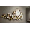 MAURO FERRETTI Horloge avec fleurs décoratives en métal flow 92.5 x 8 x 45.5 cm
