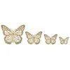 MAURO FERRETTI Lot de 4 panneaux en métal doré 35x29-25x19-20,5x16-16x1 cm