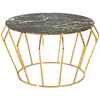 Table basse en métal doré avec plateau rond Ø 78x44,5 cm