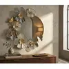 MAURO FERRETTI Miroir mural avec fleurs en métal multicolore 63x6,4x70,5 cm